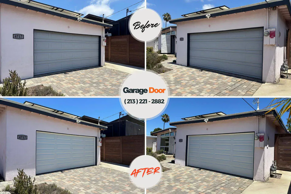 Before and after: garage door repair Chandler, OK
